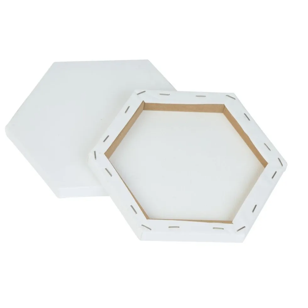 Colorations® 8" x 8" Hexagon Shaped Canvas - Set of 10