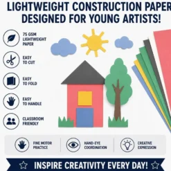 Colorations® 9" x 12" Lightweight Construction Paper - Assorted Colors, 300 Sheets