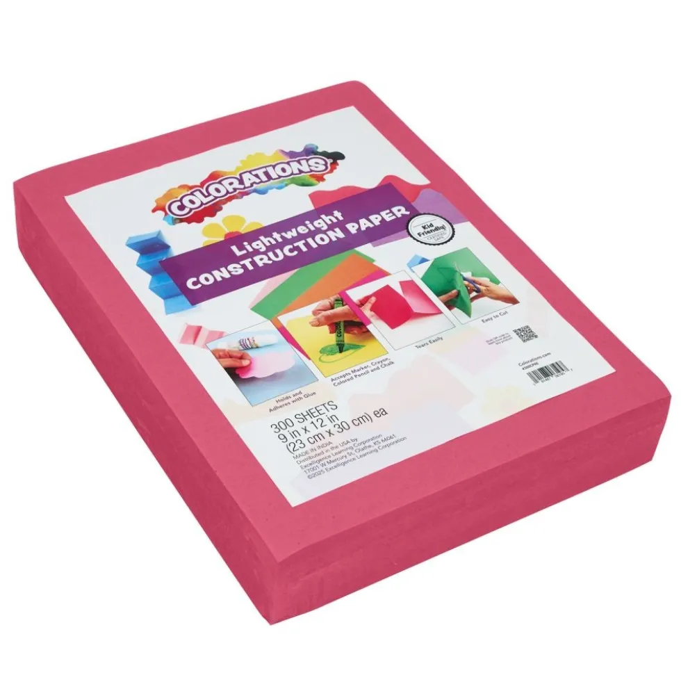 Colorations® 9" x 12" Lightweight Construction Paper, Red - 300 Sheets
