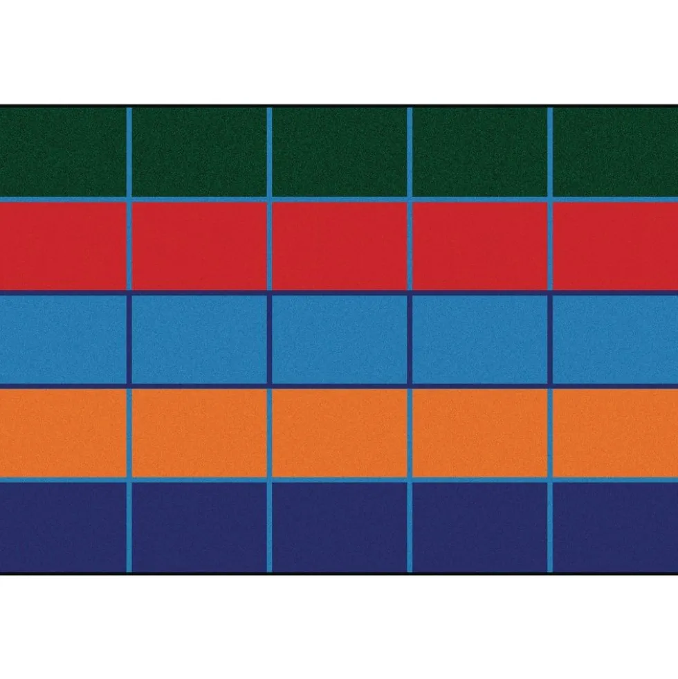 Color Blocks Seating 6' x 9' Rectangle Kids Value PLUS Carpet