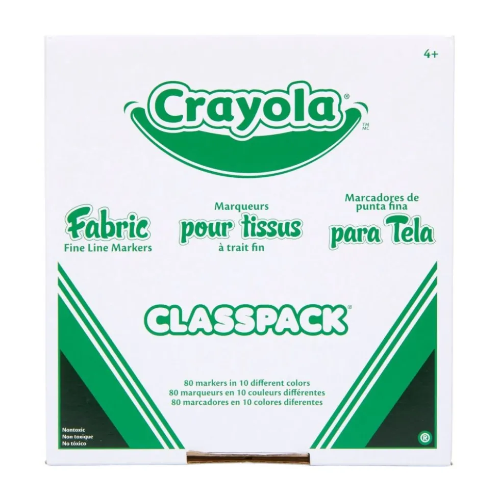 Crayola Fine Line Fabric Markers Classpack