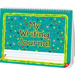 Deluxe Spiral Landscape Writing Journals (Teal Star Cover) - 112 Pages