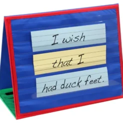 Desktop Pocket Charts, Stand and Magnetic Board Kit - 1 stand, 2 pocket charts, 1 board