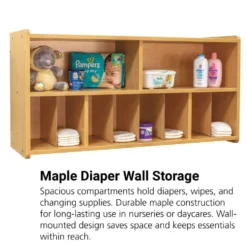 Diaper Wall Storage - Maple/Maple, Assembly Required