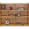 Divided 3-Shelf Storage Unit, 38"H - Maple/Maple, Assembled