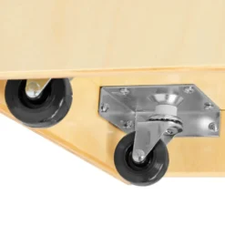 Double-Sided Mobile Shelf Storage Island