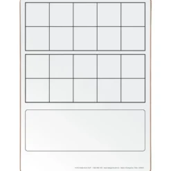 Double Ten-Frame Dry Erase Two-Sided 12 x 9 Boards - Set of 6