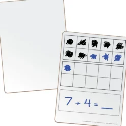 Double Ten-Frame Dry Erase Two-Sided 12 x 9 Boards - Set of 6