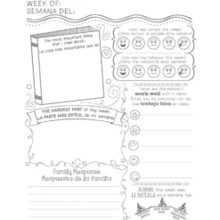 Dual Language Weekly Family Journals (Lenguaje Dual - Diarios Semanal de la Familia) - 12 Journals
