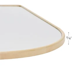 Environments® Arched Wall Hanging Acrylic Mirror with Wood Frame - Natural