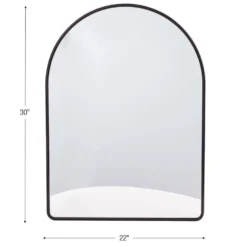 Environments® Arched Wall Hanging Acrylic Mirror with Wood Frame - Black