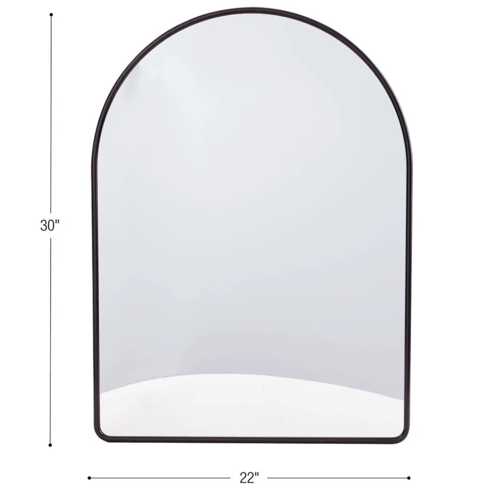 Environments® Arched Wall Hanging Acrylic Mirror with Wood Frame - Black