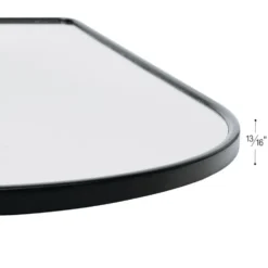Environments® Arched Wall Hanging Acrylic Mirror with Wood Frame - Black