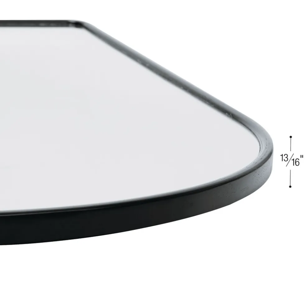 Environments® Arched Wall Hanging Acrylic Mirror with Wood Frame - Black