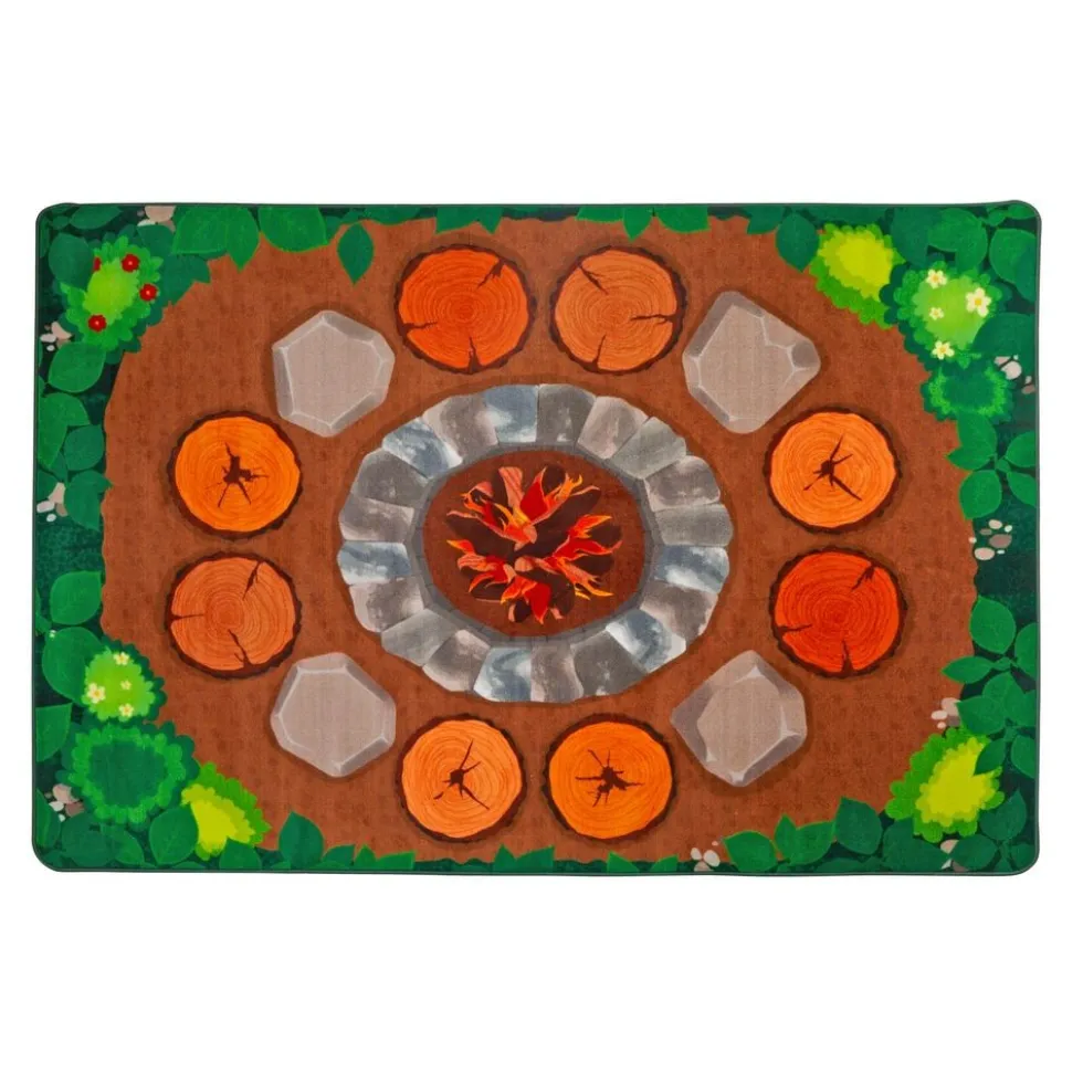Environments® Campfire Rectangular 6' x 9' Pixel Perfect Carpet