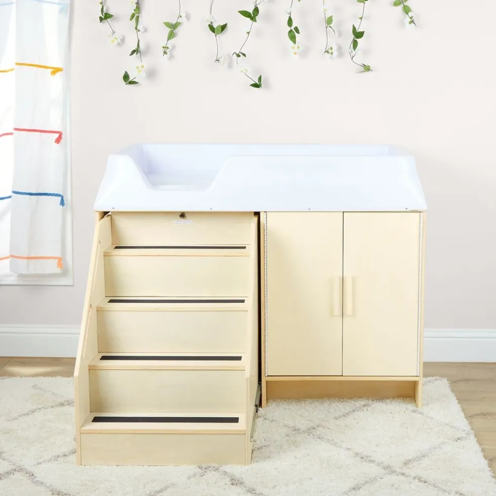 Environments® Changing Table with Plastic Top and Stairs