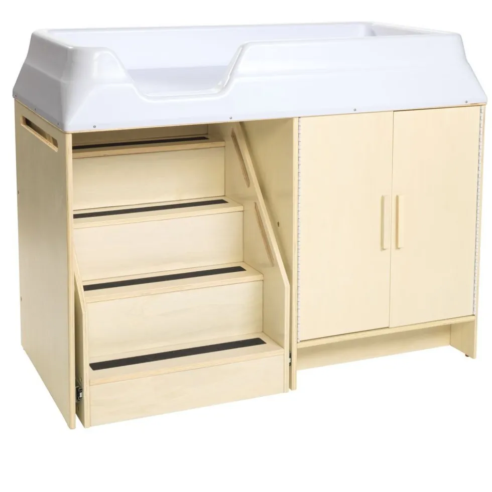 Environments® Changing Table with Plastic Top and Stairs