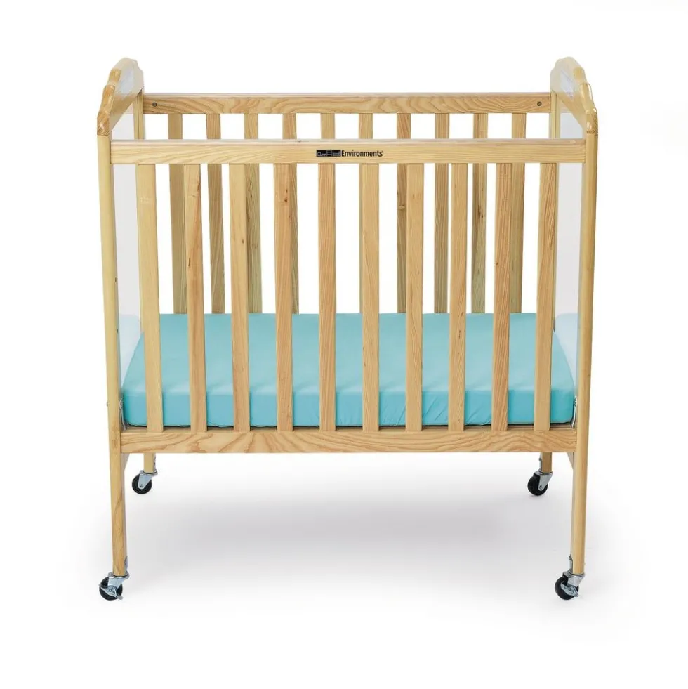 Environments® Compact Adjustable Clear View Crib with Mattress