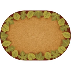 Environments® Earthtones Leaf Places Carpet - 8'3" x 11'8" Oval