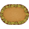 Environments® Medium Earthtones Leaf Places - 6' X 9' Oval