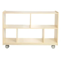 Environments® Mobile 30"H 2-Shelf Storage with Clear Back - Assembled