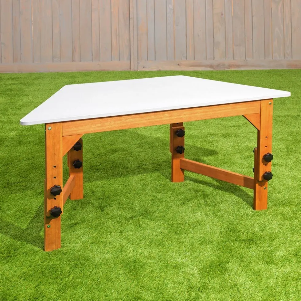 Environments® Outdoor Adjustable Trapezoid Desk