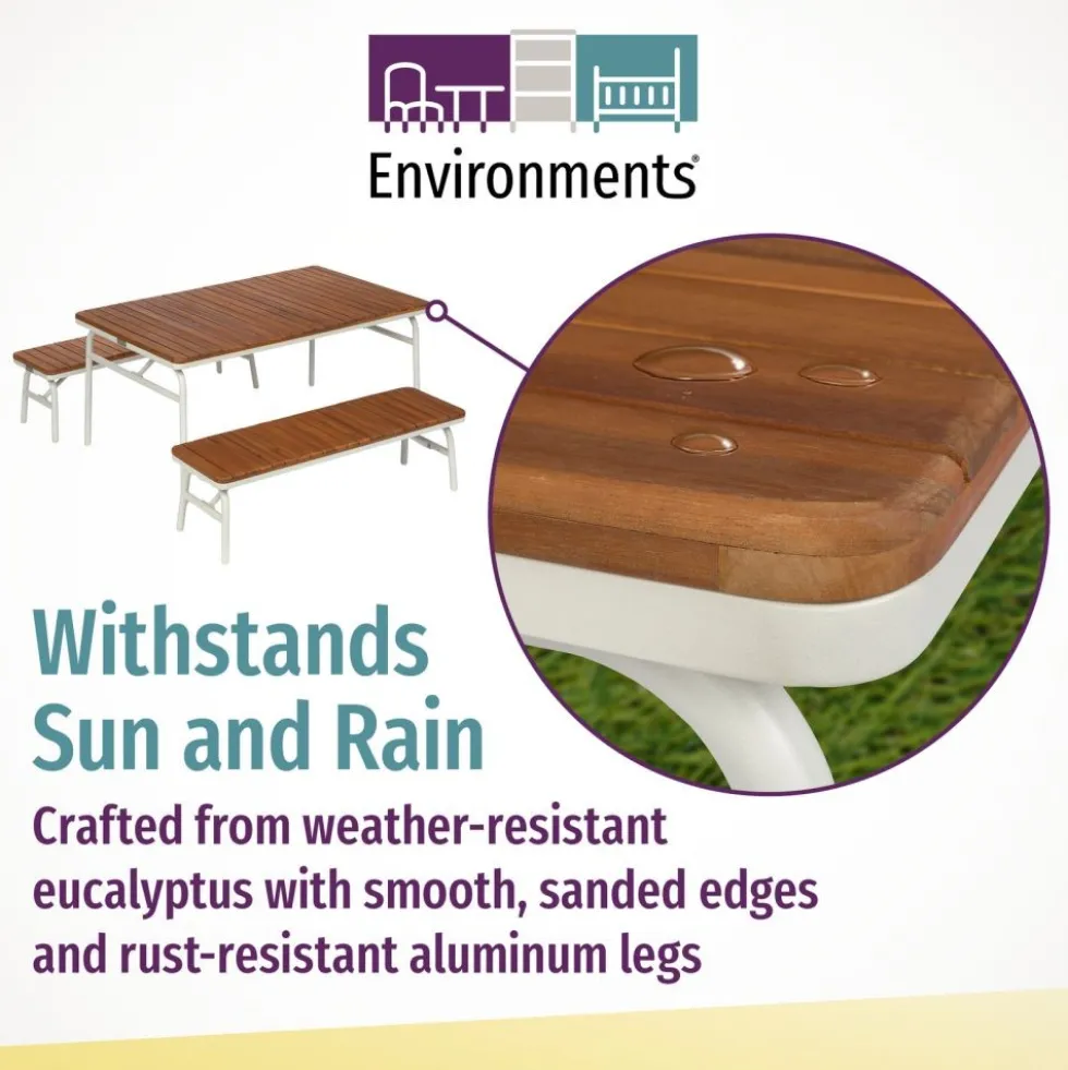 Environments® Outdoor Aluminum Picnic Table