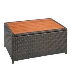 Environments® Outdoor Wicker Storage Table - 13.5"