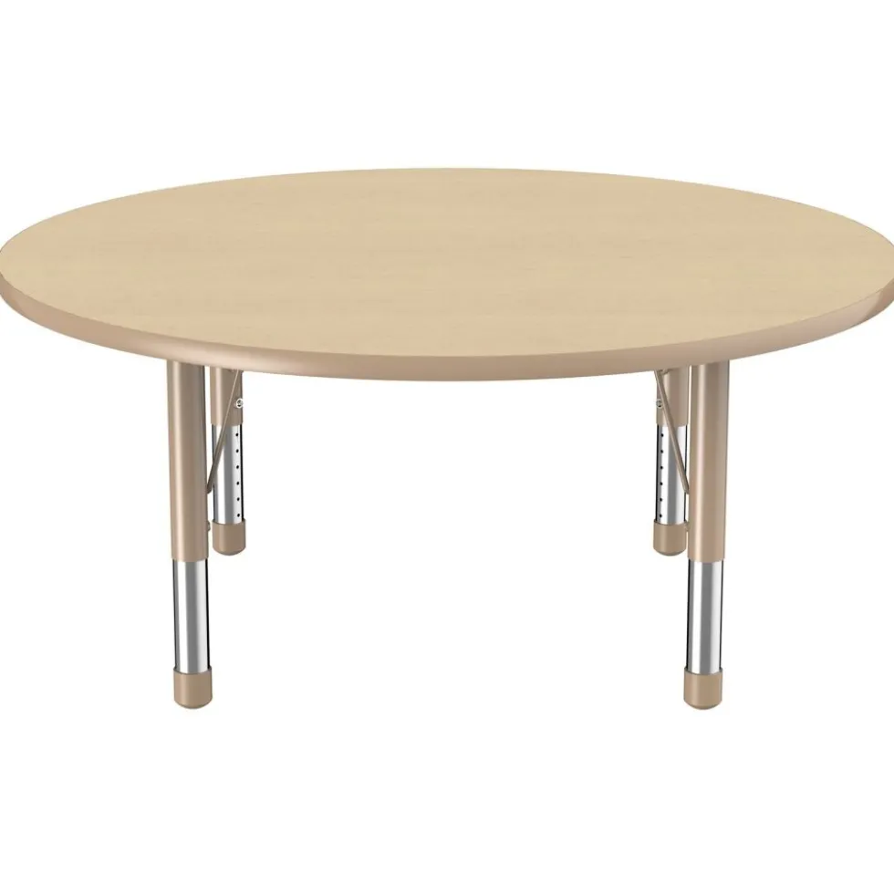 Environments® 48" Round Activity Table with Adjustable Chunky Legs - Maple/Maple