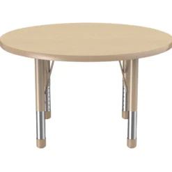 Environments® 36" Round Activity Table with Adjustable Chunky Legs - Maple/Maple