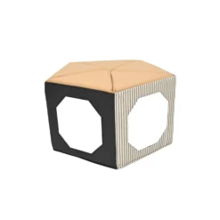 Environments® SoftStages® Modern Comfort Multi-Image Mirror Pentagon - Almond, Black and Black Stripe
