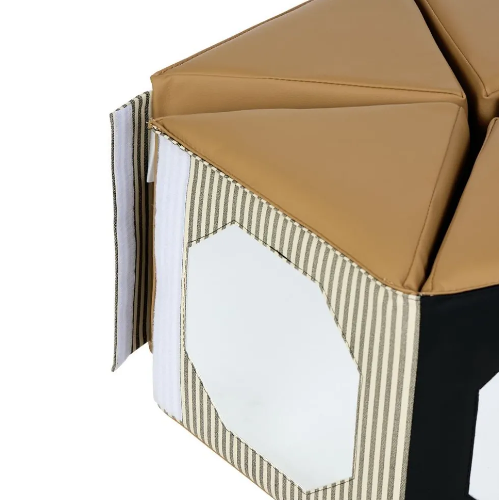 Environments® SoftStages® Modern Comfort Multi-Image Mirror Pentagon - Almond, Black and Black Stripe