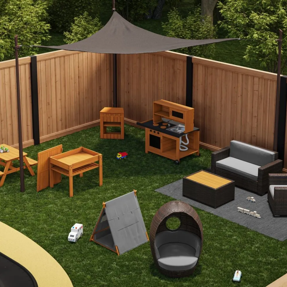 Environments® TerraTough™ Outdoor Triangle Shade Canopy - 12 ft x 12 ft x 12 ft