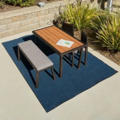 Environments® Tides Indoor/Outdoor Carpet 4' x 6' - Deep Sea
