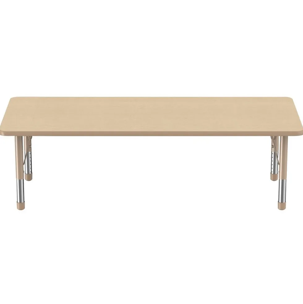Environments® 30" x 60" Rectangle Activity Table with Adjustable Chunky Legs - Maple/Maple