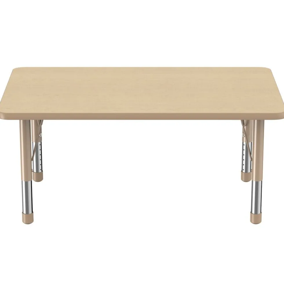 Environments® 30" x 48" Rectangle Table with Adjustable Chunky Legs - Maple/Maple