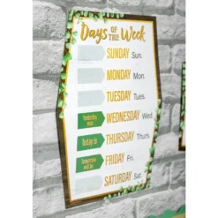 Eucalyptus Calendar Bulletin Board - 91 Pieces
