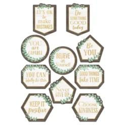 Eucalyptus Positive Sayings Accents - Set of 30
