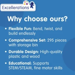Excellerations® Bendy Builders STEM Construction Set 295 Pieces