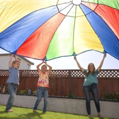 Excellerations® Brawny Tough Rainbow Parachute - 12'Dia.