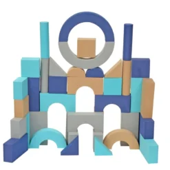 Excellerations® Build N' Play™ Toddler Soft & Smooth Calm Color Unit Blocks, Set of 40