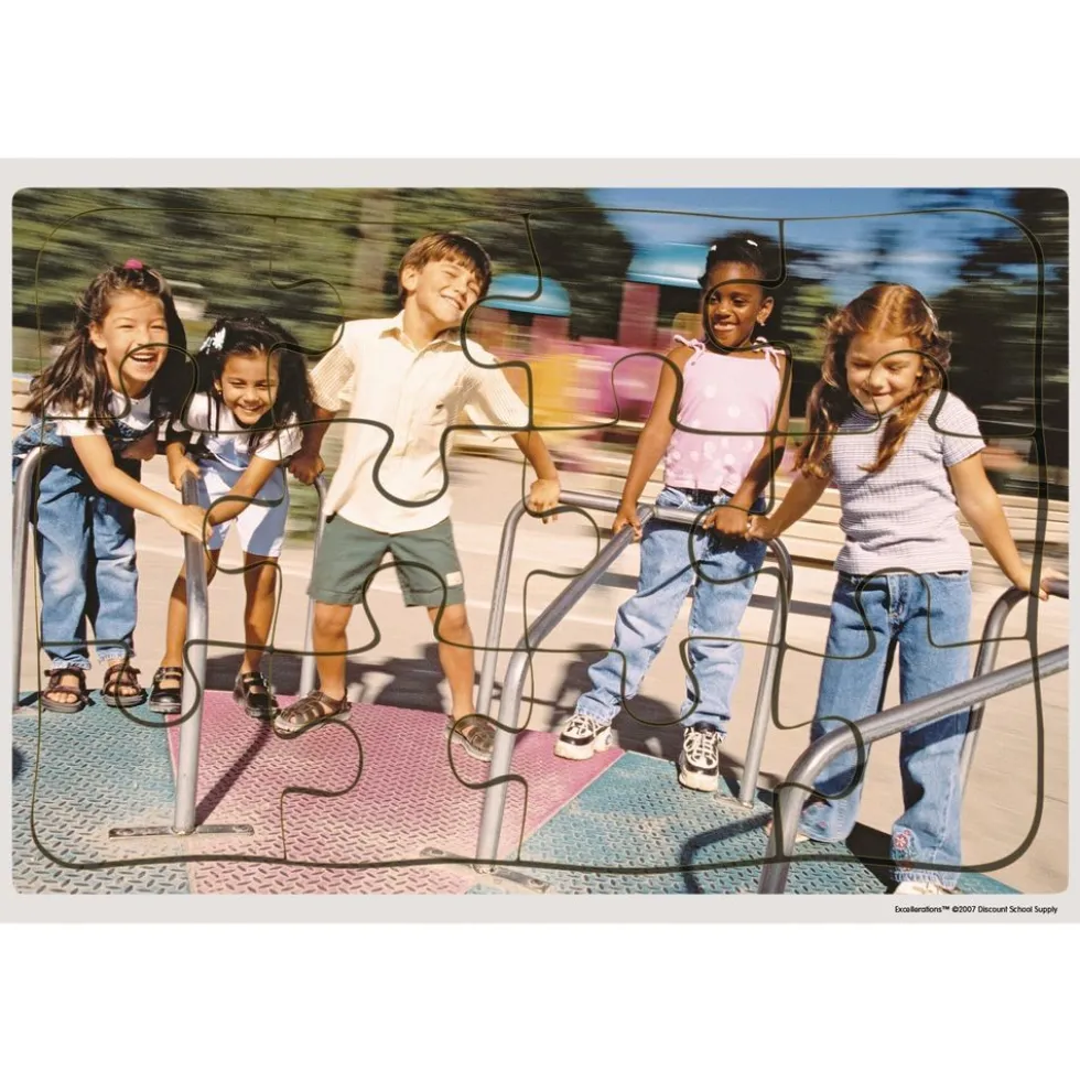 Excellerations® Community Puzzles & Rack Set - Set of 12