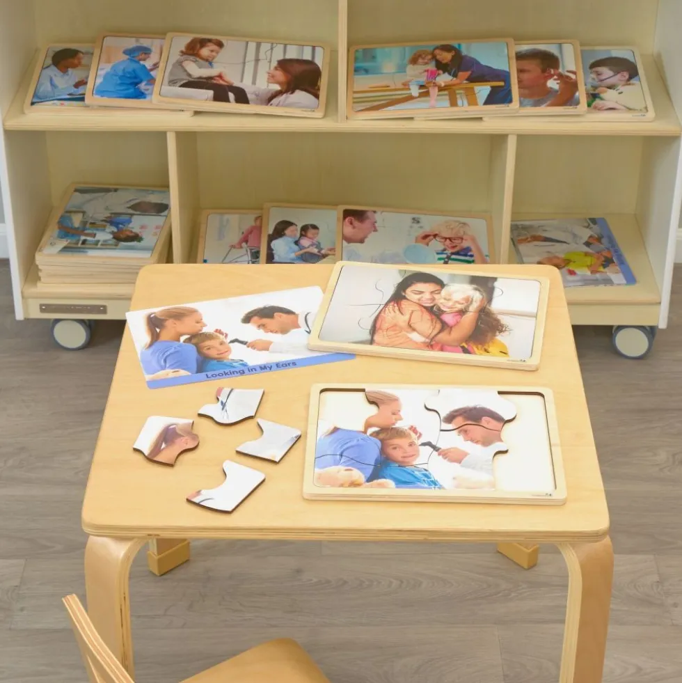 Excellerations® Disabilities & Doctor Puzzles - Set of 18 Wooden Puzzles