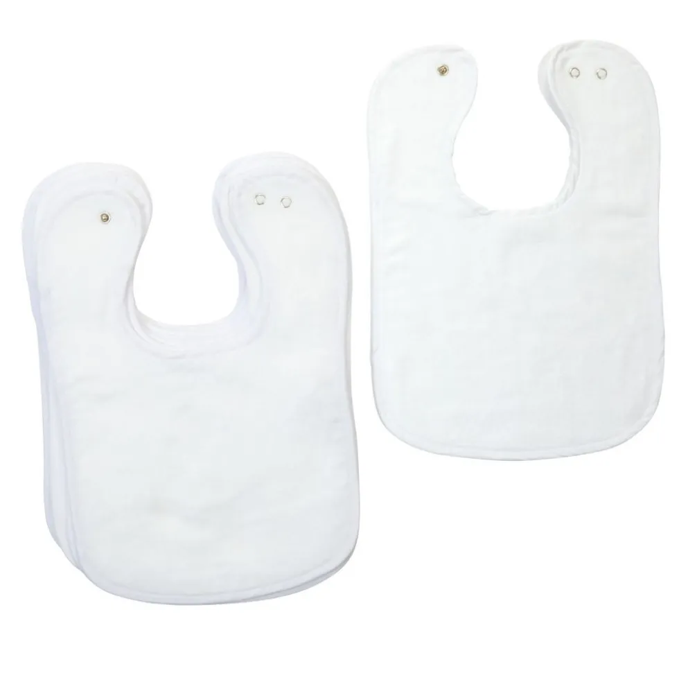 Excellerations® Dozen White Bibs with Snaps