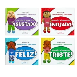 Excellerations® English & Spanish Emotions Books & Dolls Kit 1 - 8 books 4 dolls