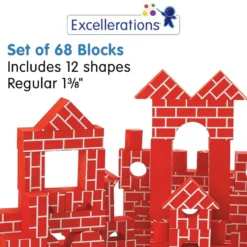 Excellerations® Foam Brick Blocks - Set of 68