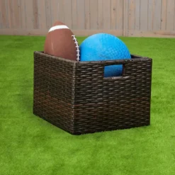 Excellerations® Indoor/Outdoor Wicker Basket - Small indoor-outdoor baskets for kids