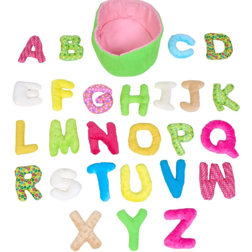 Excellerations® 5" Jumbo Premium Soft Sensory Alphabet Letters with Basket for Toddlers