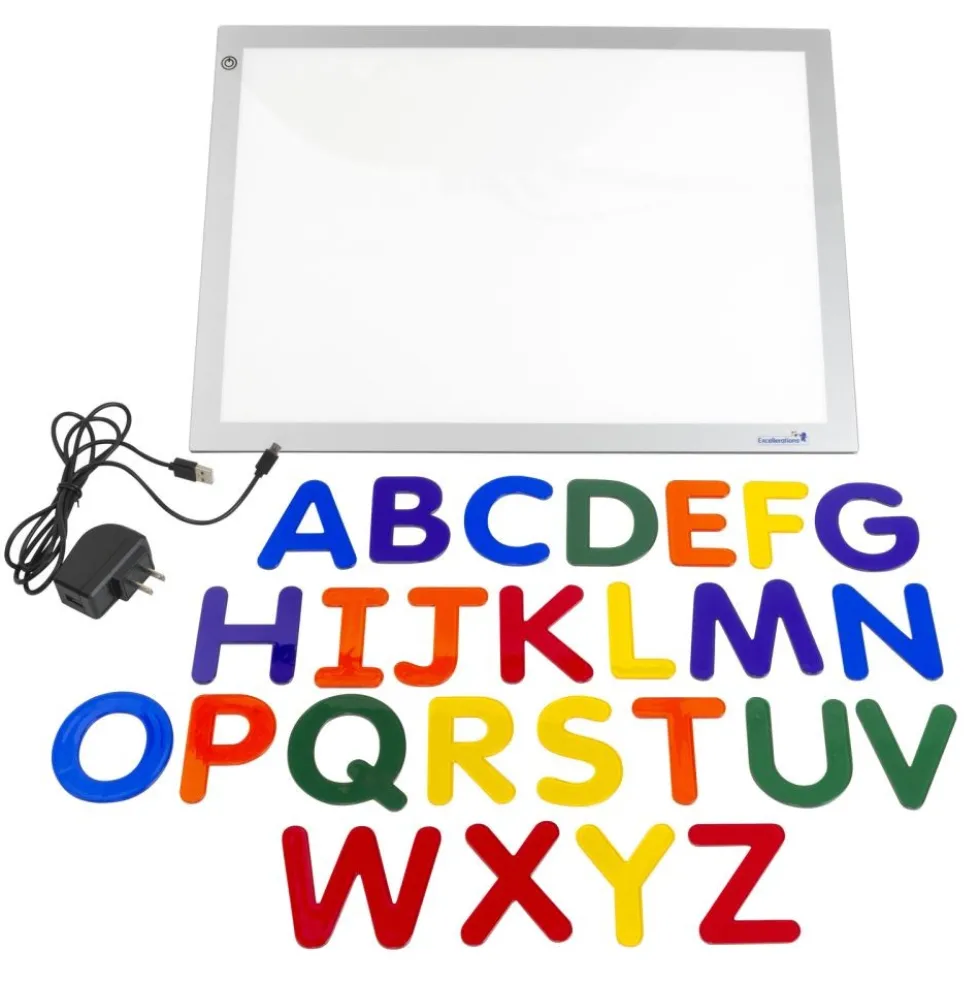 Excellerations® 3" Jumbo, Translucent Alphabet Letters for Light Table Play 26 Pieces