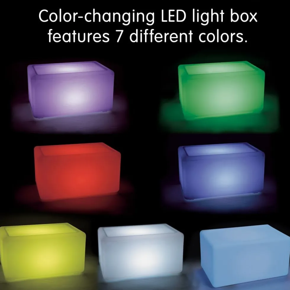 Excellerations® LED Glowing Rechargeable Mood Light Table/Chair w/Remote